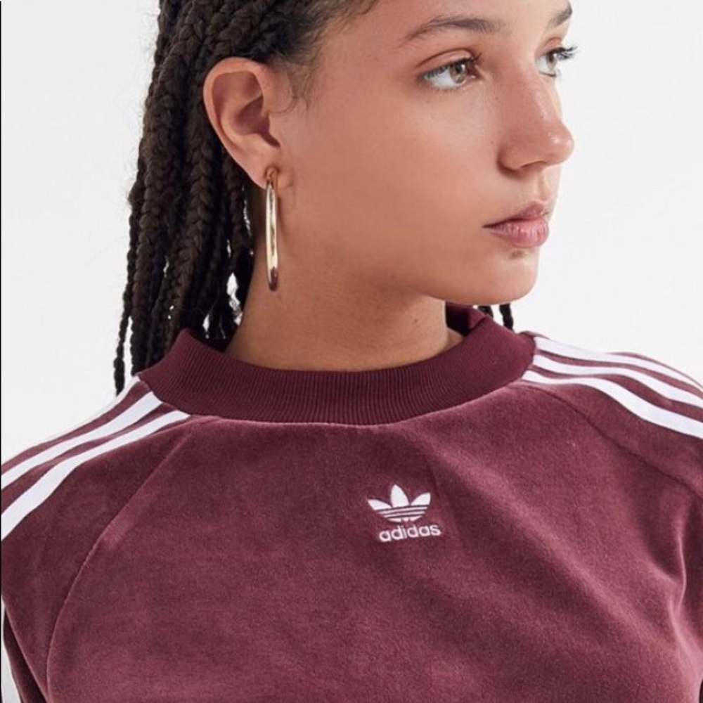 Adidas Velour Sweatshirt- Small